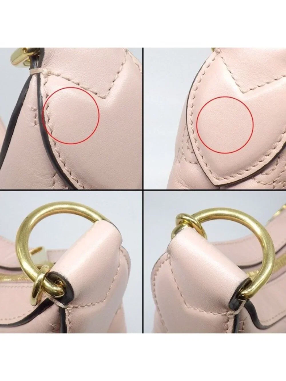 Gucci GG Matelasse Small Shoulder Bag Pink Leather Gold
